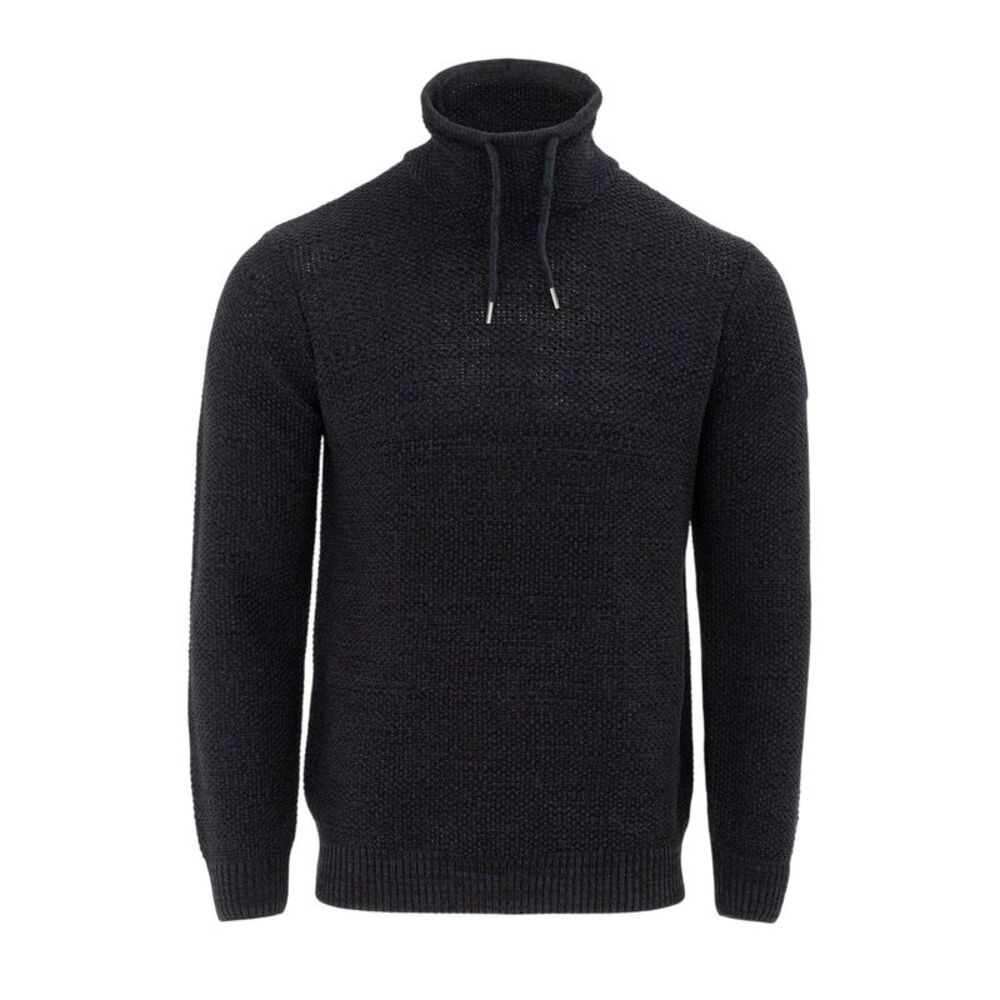 Firetrap Mens Marl Cowl Neck Sweater / Navy